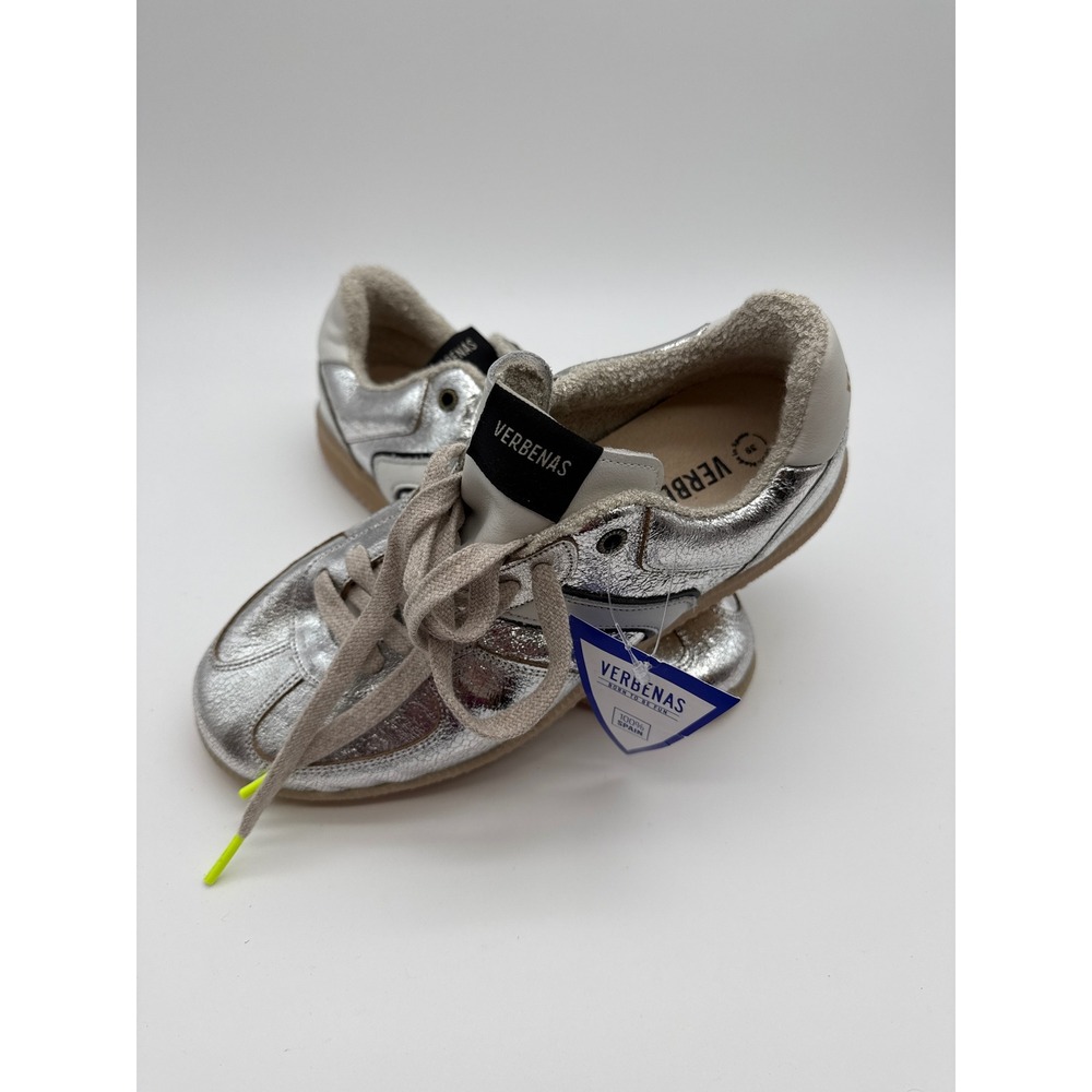 Verbenas Gaudi Sneakers Women size 7 metallic silver Low Top Lace Up Shoes NWT